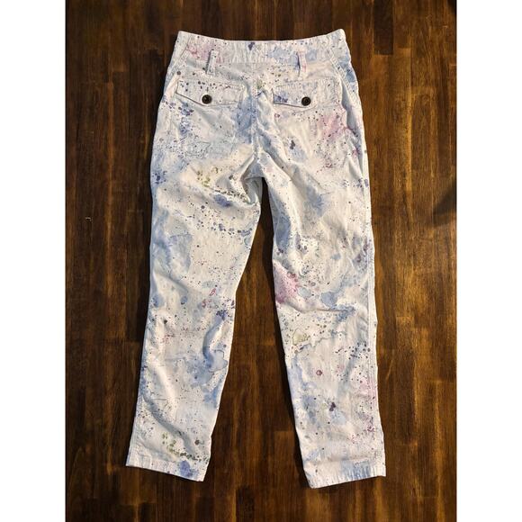 Anthropologie Women’s 27 Pants Wanderer Watercolor Cargo Utility Relaxed - Picture 7 of 16